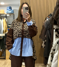 Camisa Larga Riscas | Animal Print