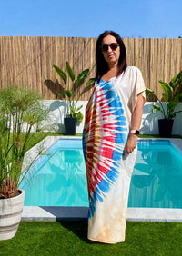 Vestido kaftan Azul | Isis