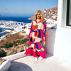 Vestido ancho plisado - Rosa 