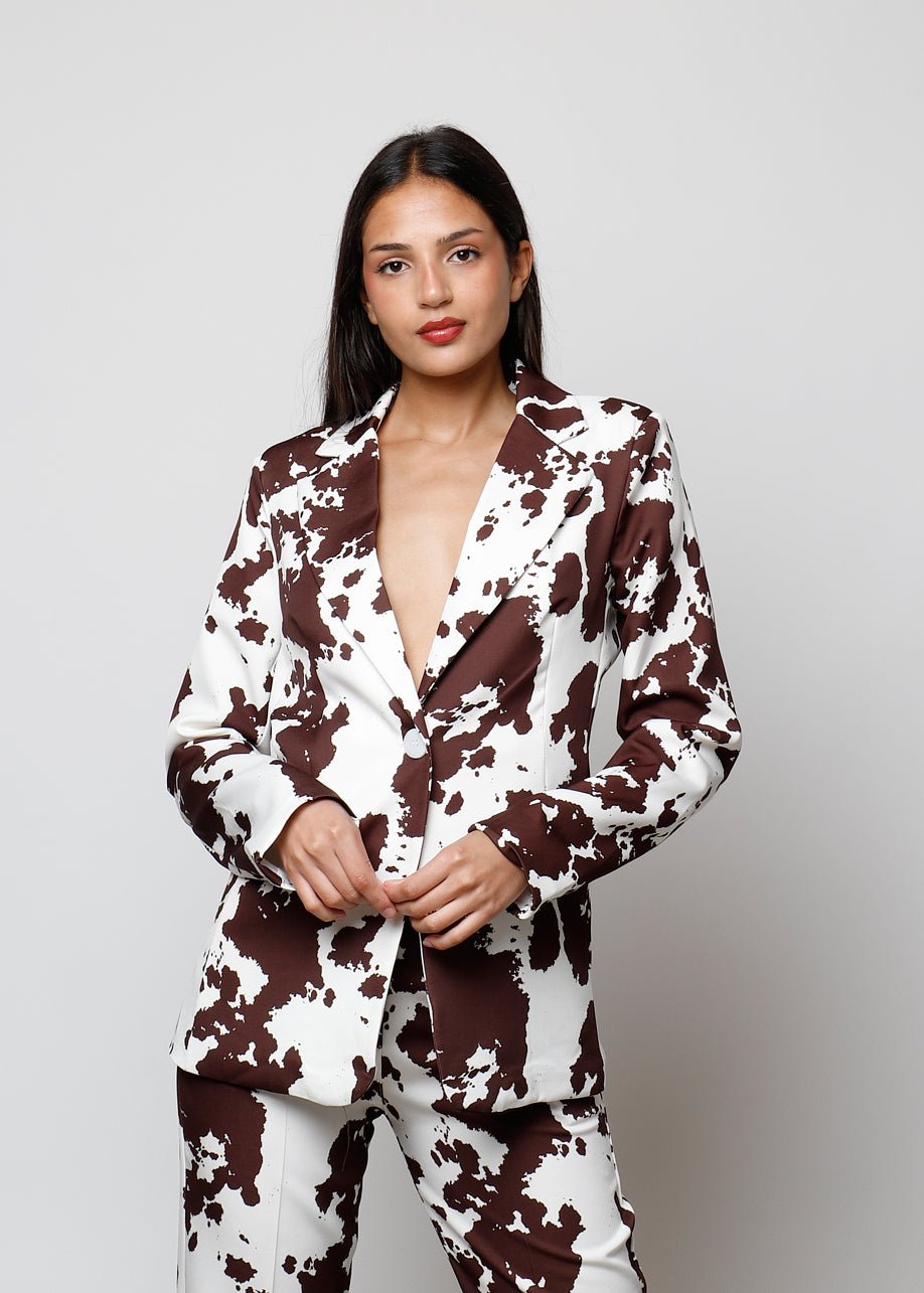 Blazer Estampa Cow | Castanho - GRINE