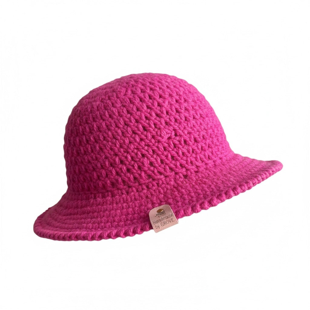 Chapéu de Croché Rosa Artesanal | Feito à Mão