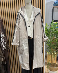 Parka (impermeável) Fina Com Capuz