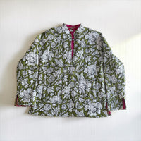 Casaco-Kimono Algodão Reversivel | Verde