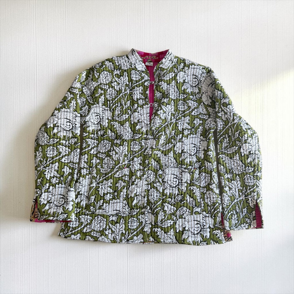 Casaco-Kimono Algodão Reversivel | Verde