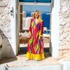 Vestido ancho plisado - Amarillo 