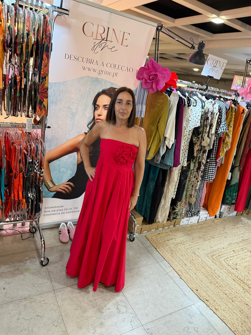Vestido Vermelho Algodão  | Mary