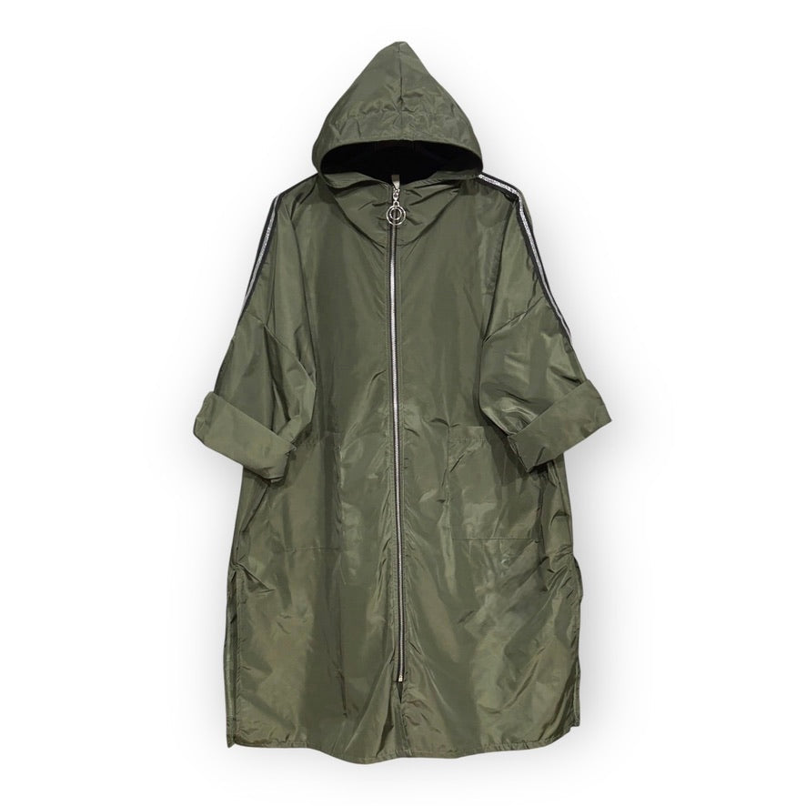 Parka (impermeável) Fina Com Capuz