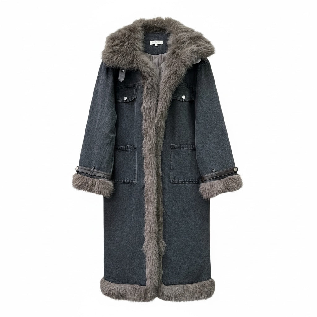 Casaco Comprido de Pêlo  | Jeans