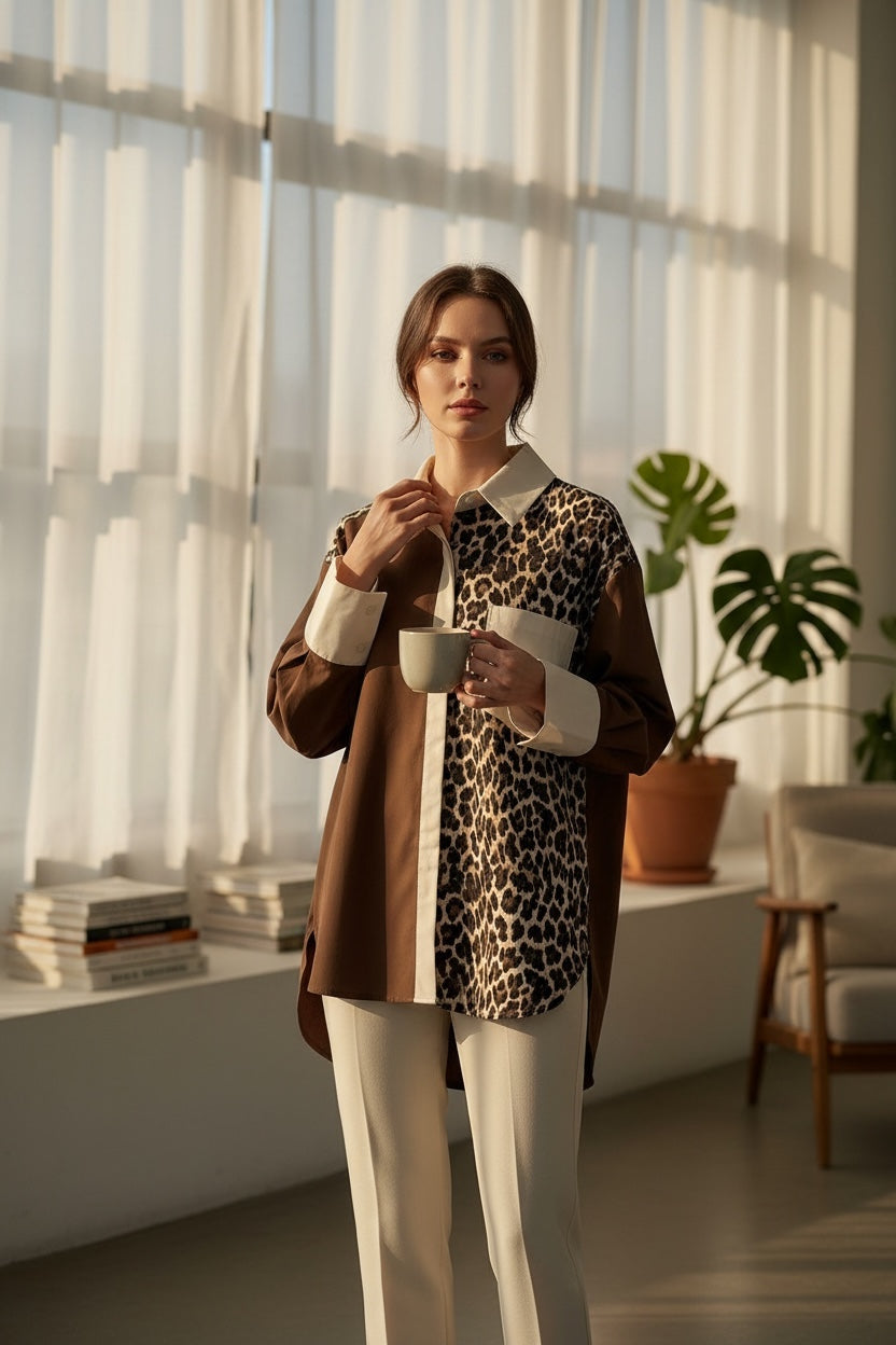 CHAQUETA/BLAZER ESTAMPADO ANIMAL (FLUOR) | VIVIAN