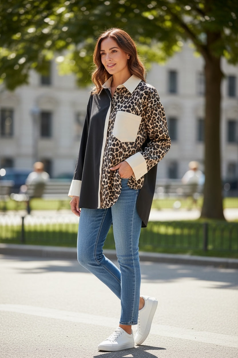 CHAQUETA/BLAZER ESTAMPADO ANIMAL (FLUOR) | VIVIAN