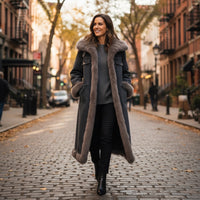 Casaco Comprido de Pêlo  | Jeans