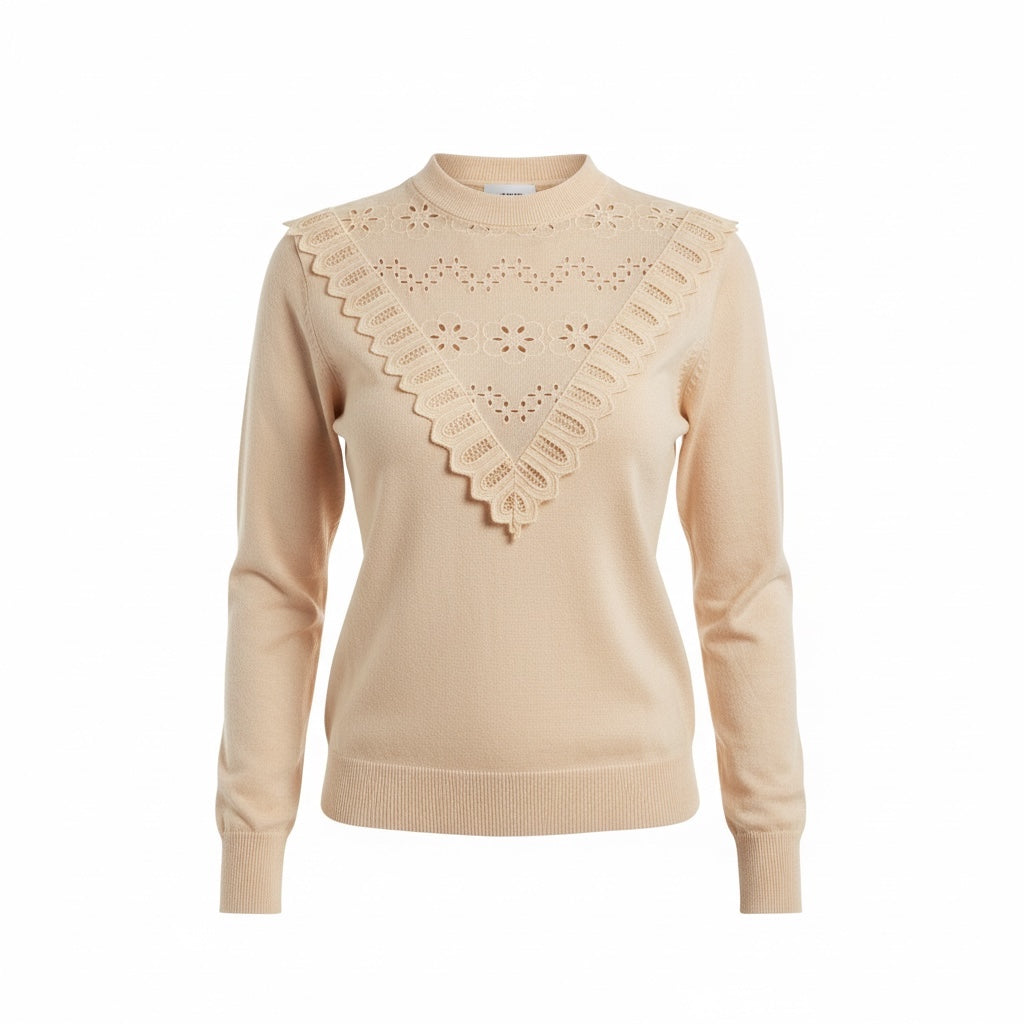 STARS CAMEL KNITTED SWEATSHIRT | NALA