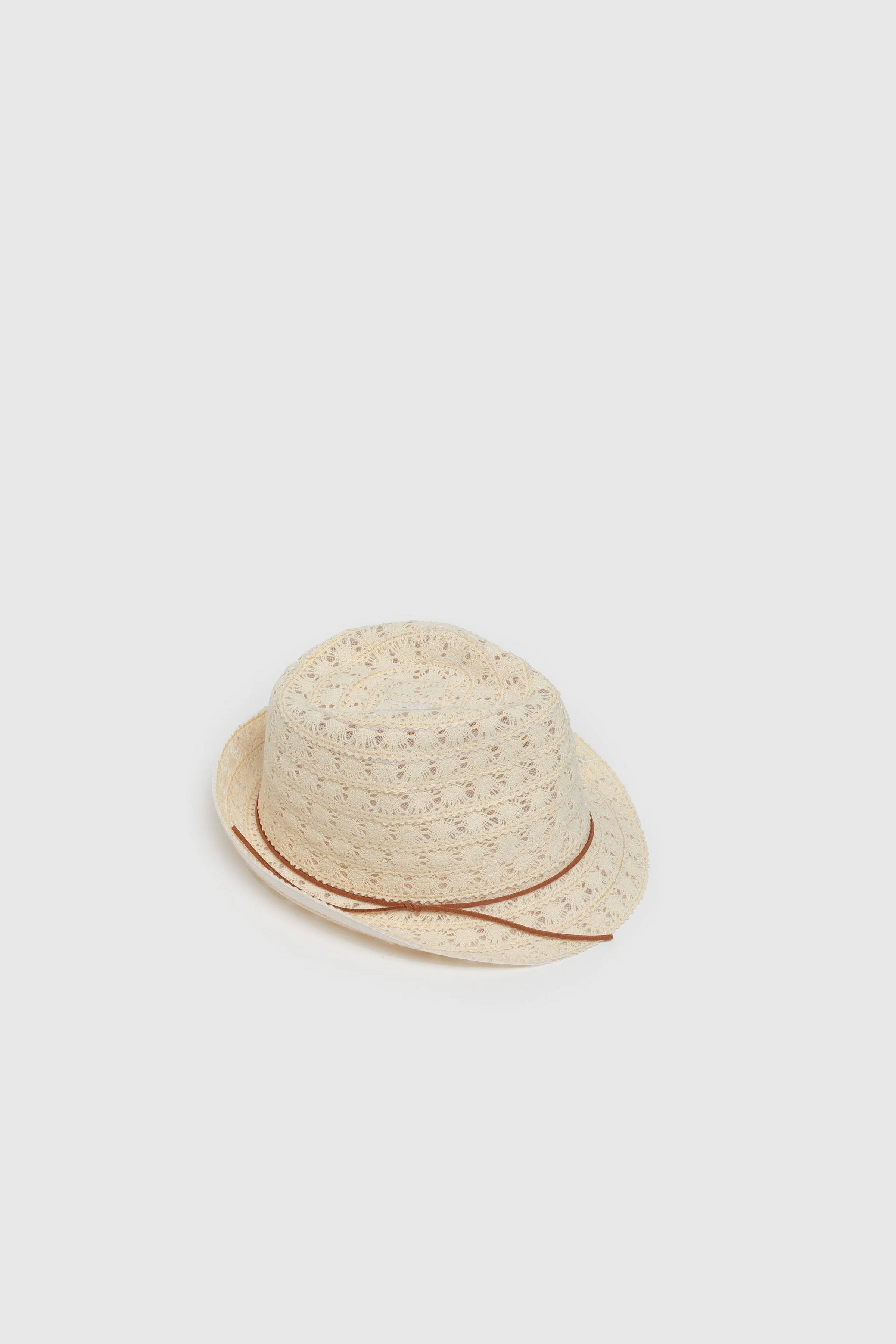 Chapéu croché Bege