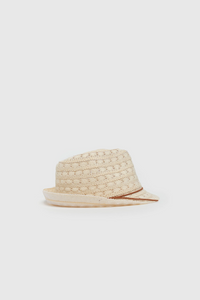 Chapéu croché Bege