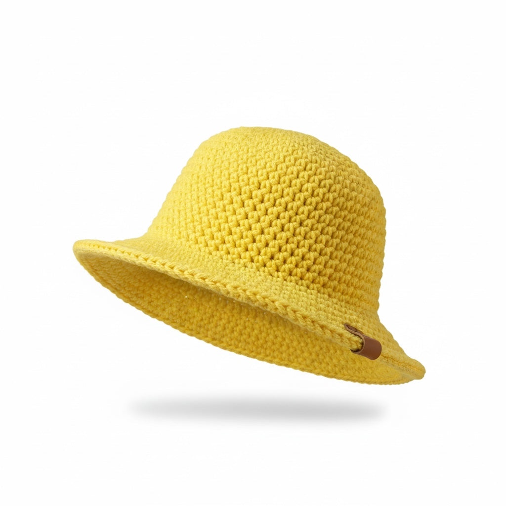 Chapéu de Croché Amarelo Artesanal | Feito à Mão