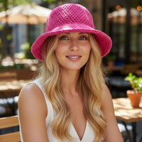 Chapéu de Croché Rosa Artesanal | Feito à Mão