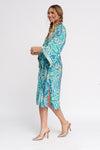 Kimono Seda Bordado | Laranja