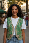 KIMONO LARGO CROCHET BEIGE | MELINA