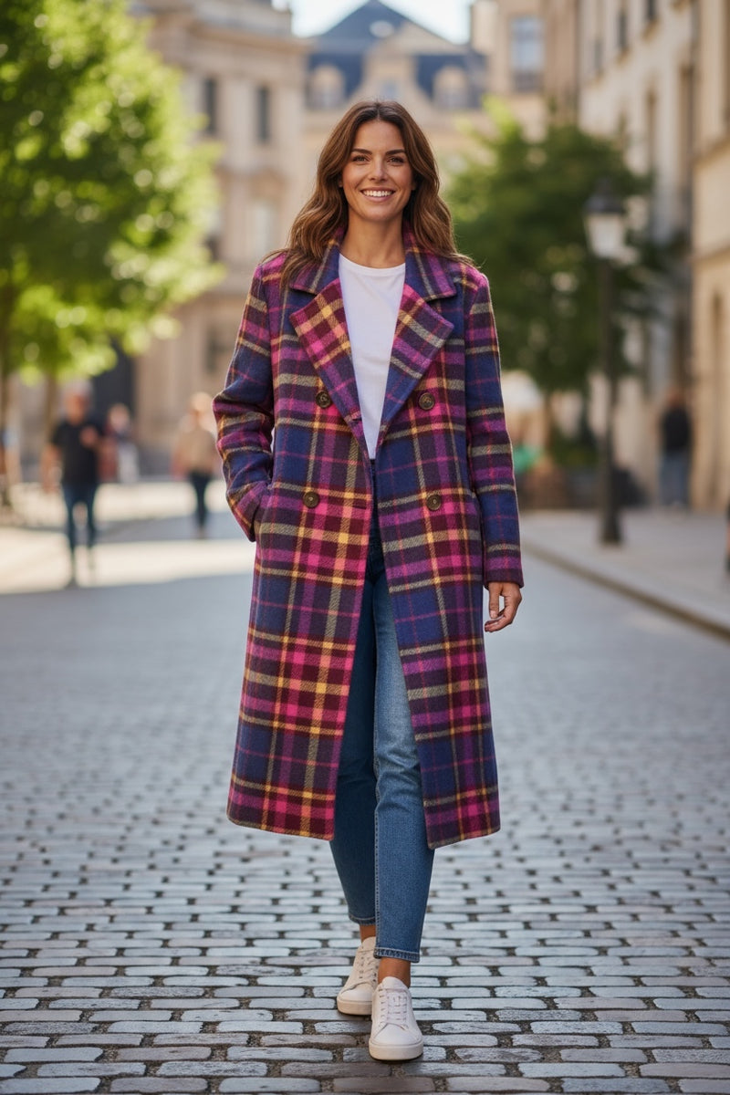 Casaco Comprido Xadrez Colorido