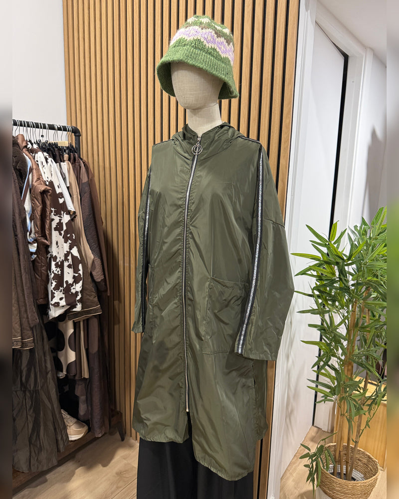 Parka (impermeável) Fina Com Capuz