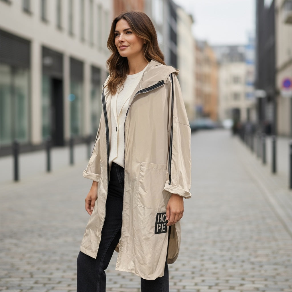 Parka (impermeável) Fina Com Capuz