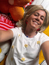 T-Shirt Flores Crochet