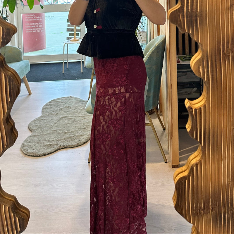 Saia Comprida Renda | Leny