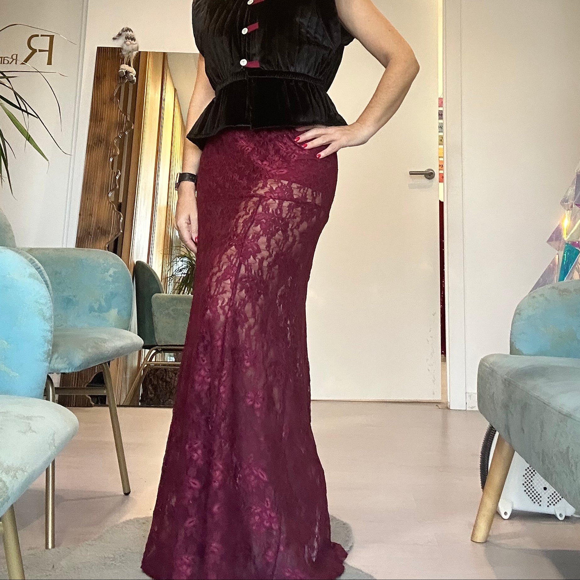 Saia Comprida Renda | Leny