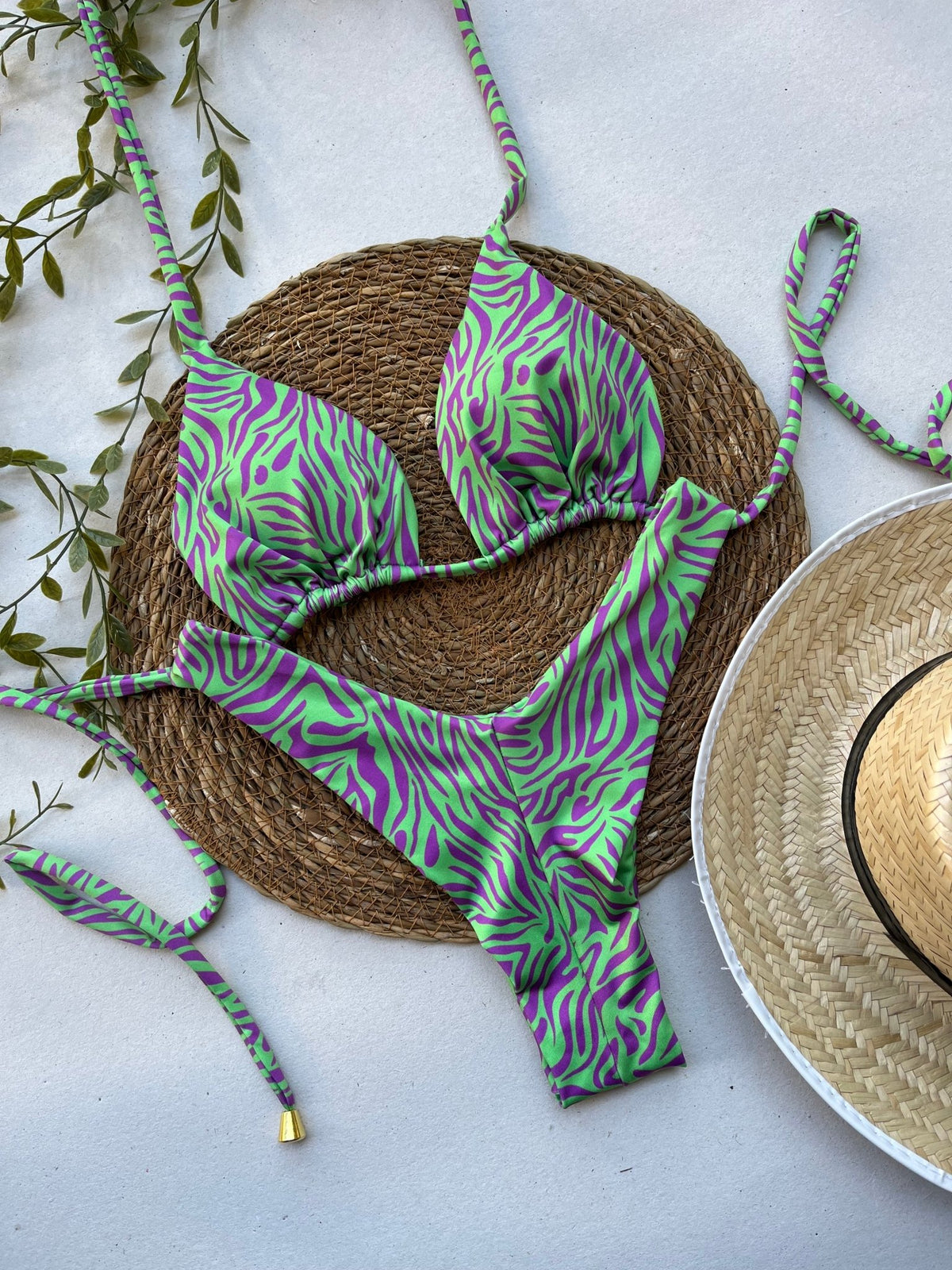Biquíni Savana Verde | Cortininha & Asa Delta | GRINE BEACHWEAR - GRINE
