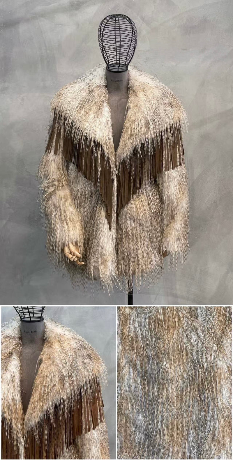 Casaco de Pêlo Franjas | Dayse