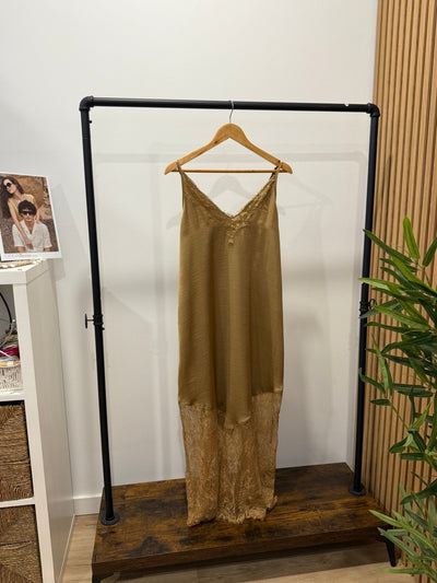 Vestido Comprido Renda | Alças Finas - GRINE