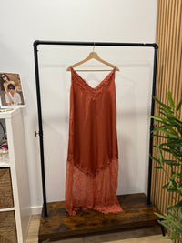 Vestido Comprido Renda | Alças Finas - GRINE