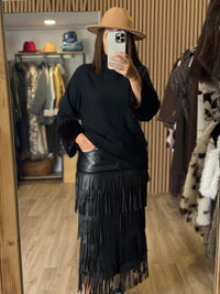 Saia Franjas em Polipele | Eliza