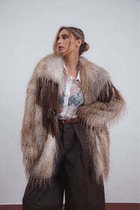 Casaco de Pêlo Franjas | Dayse