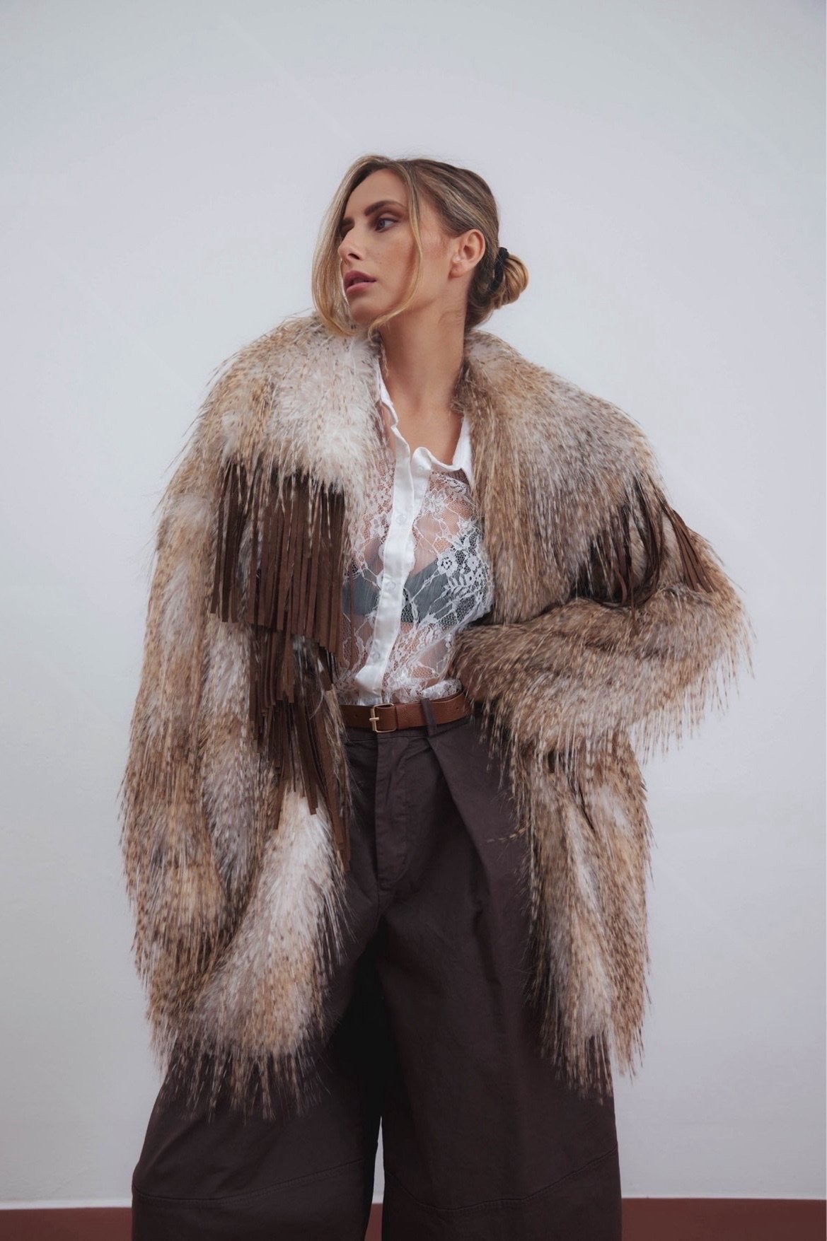 Casaco de Pêlo Franjas | Dayse