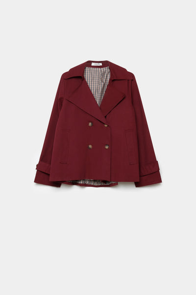 Long Colorful Coat with Black Stripe