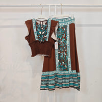 Conjunto: Top & Saia Midi | Boho Chic