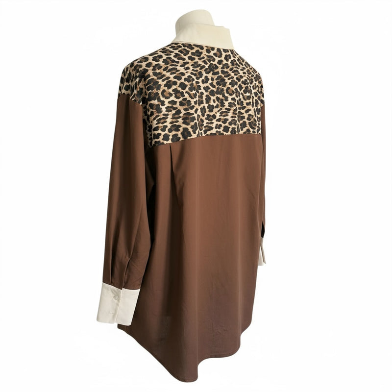 Camisa Larga Animal Print