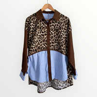 Camisa Larga Riscas | Animal Print