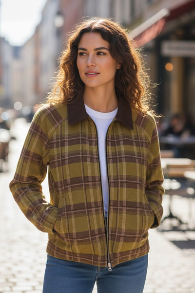 Long Colorful Coat with Black Stripe