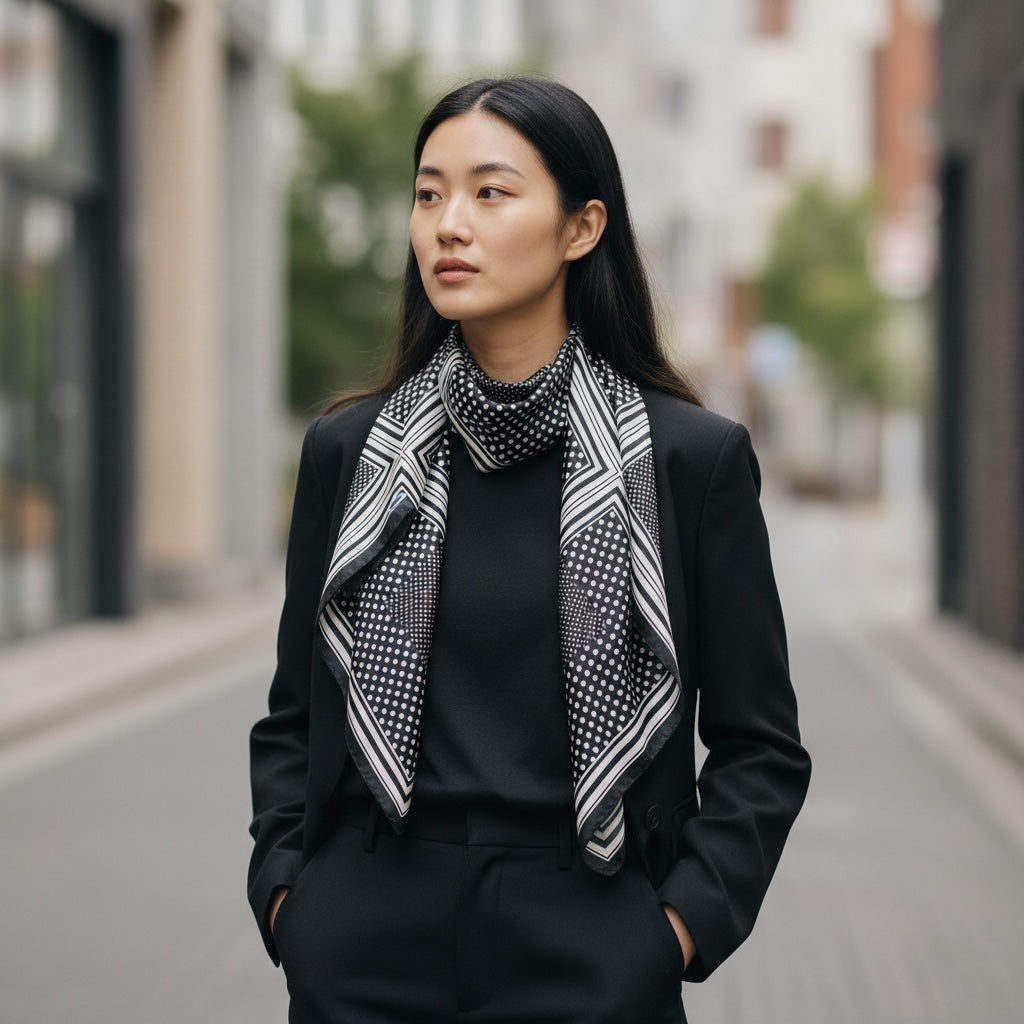 Lenço Quadrado Acetinado | Bolas