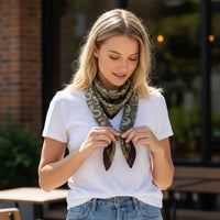 Lenço Quadrado Acetinado | Verde