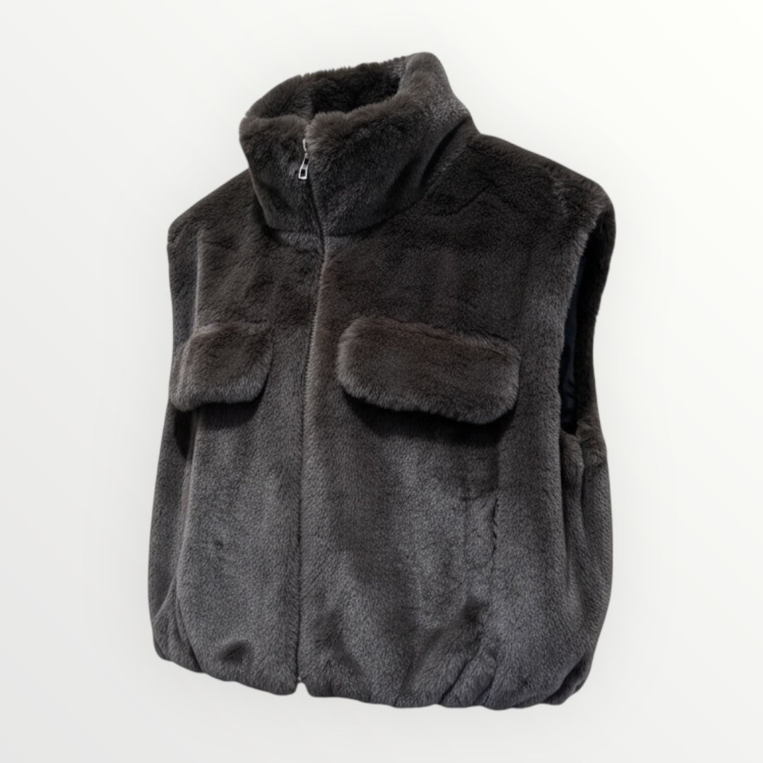 Colete Curto Pêlo Macio