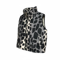 Colete Animal Print - Preto