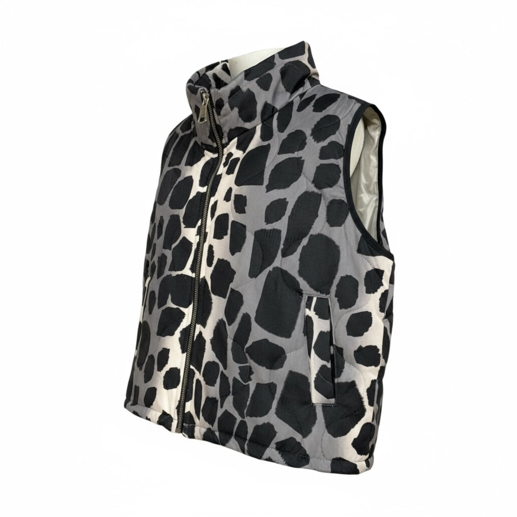 Colete Animal Print - Preto