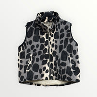 Colete Animal Print - Preto
