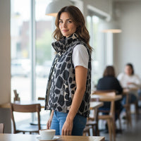 Colete Animal Print - Preto