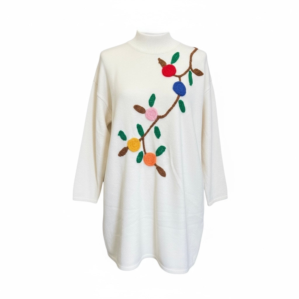 Camisola comprida de Malha | Flowers