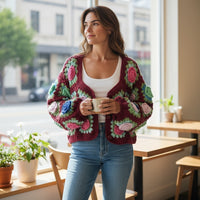 Casaco de Malha HandMade | Flowers