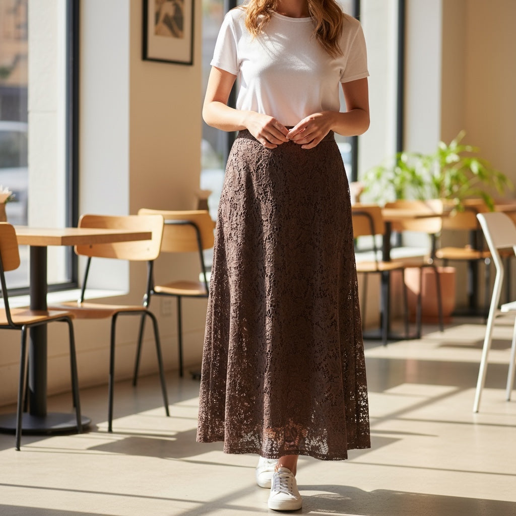 Saia Comprida Renda | Amy